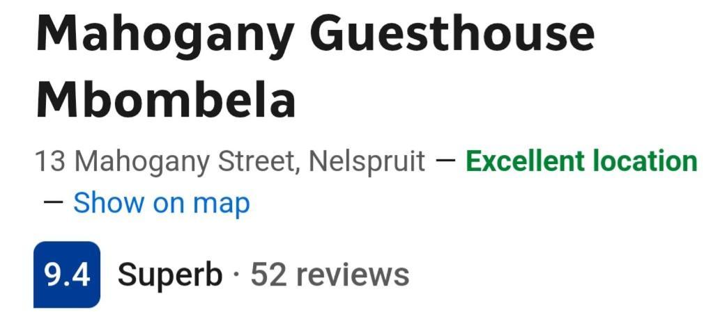 Mahogany Guesthouse Mbombela Kültér fotó